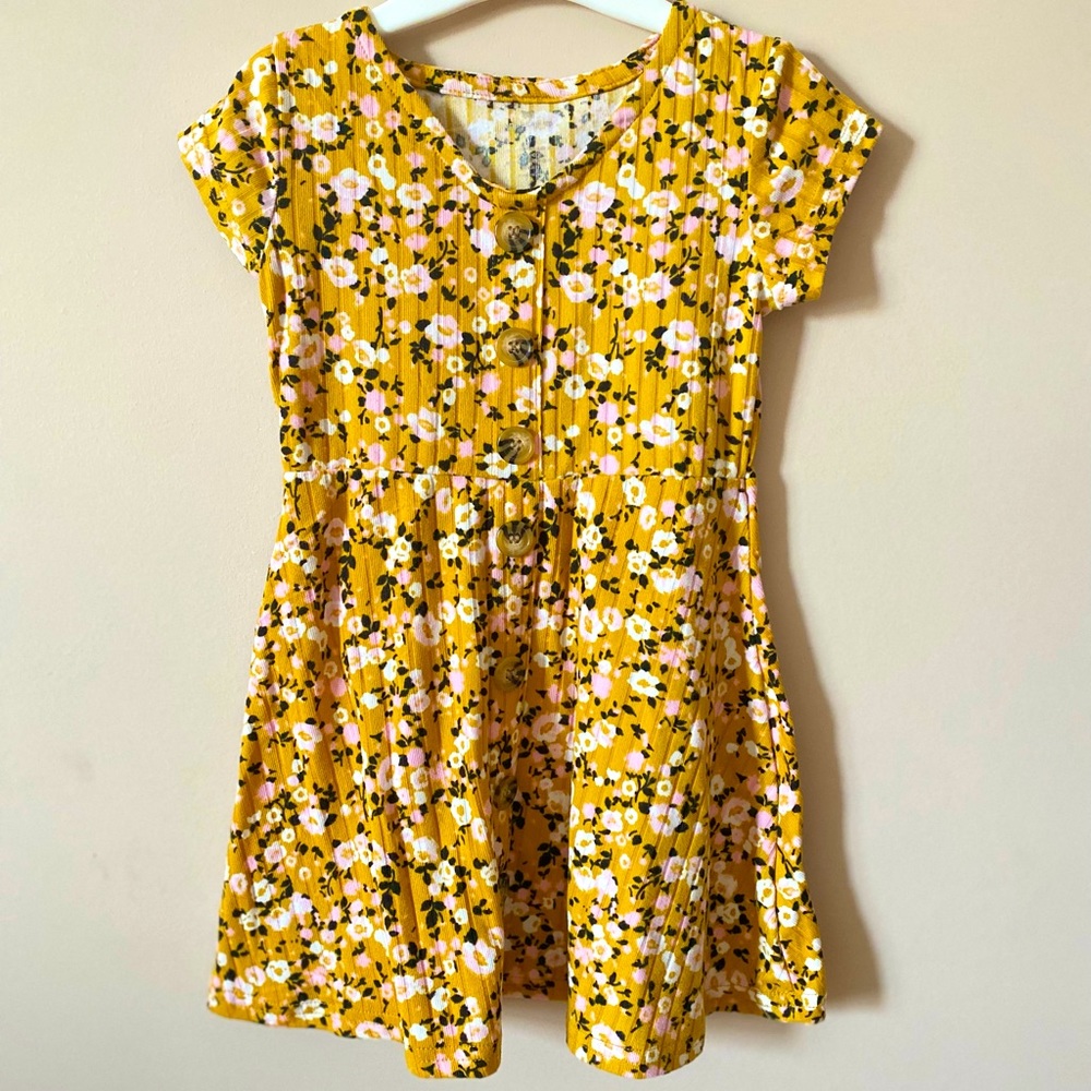 One Step Up Toddler Girls 3T Fall Floral Knit Dress